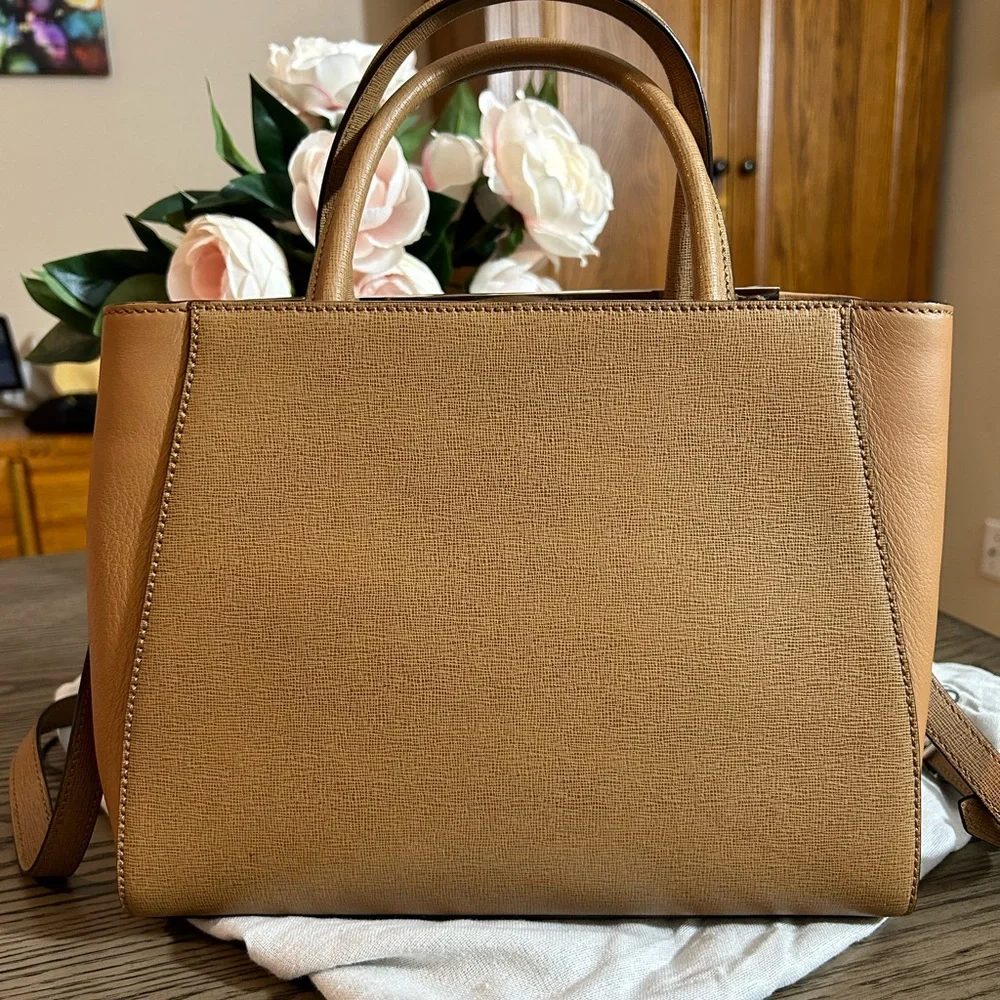 FENDI Petite 2Jours brown leather Tote - Picture 2 of 14
